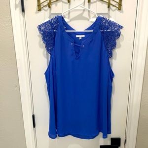 Sz 3 Maurices sleeveless blue top